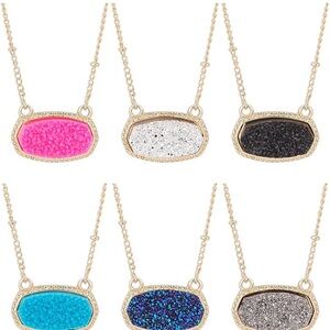 6 pack druzy necklaces